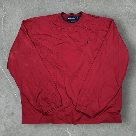 Vintage Ralph Lauren Polo Golf Jacket Pullover Windbreaker Mesh Lined 90s Medium - Picture 1 of 8